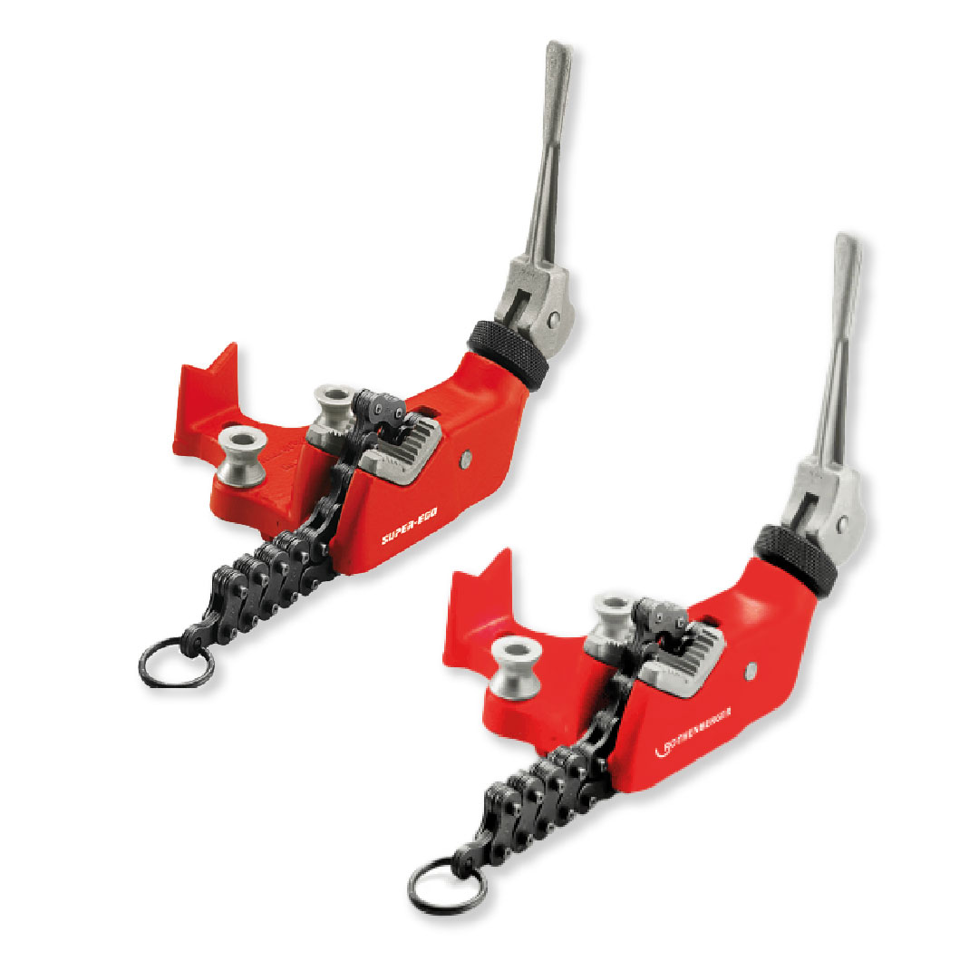 MORDAZA DE CADENA 1/8"-2.1/2"  C/TORNILLO SUPERIOR C/APOYO EN V - 404020000 / 404020000R SUPER EGO/ ROTHENBERGER 01