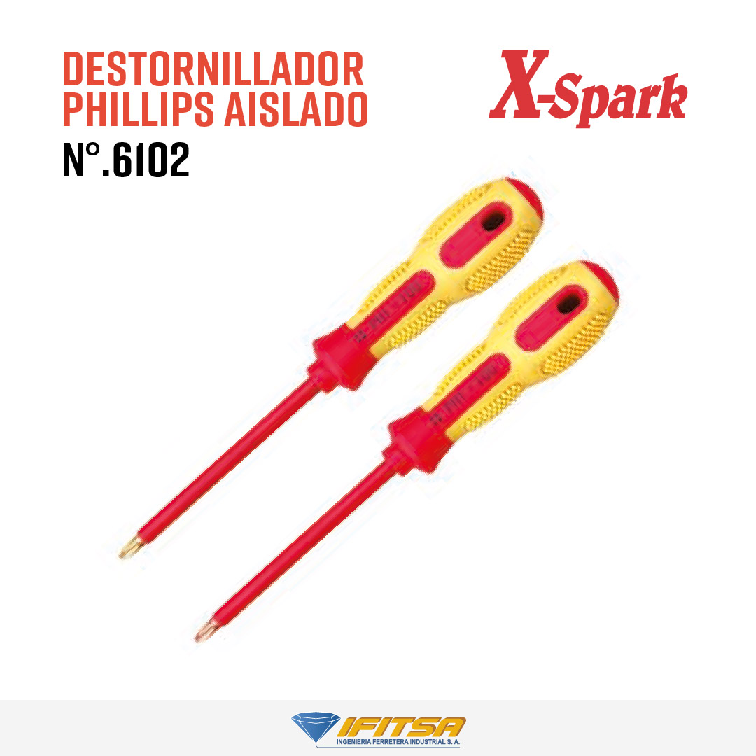 DESTORNILLADOR PHILLIPS AISLADO 6102 X-SPARK 01